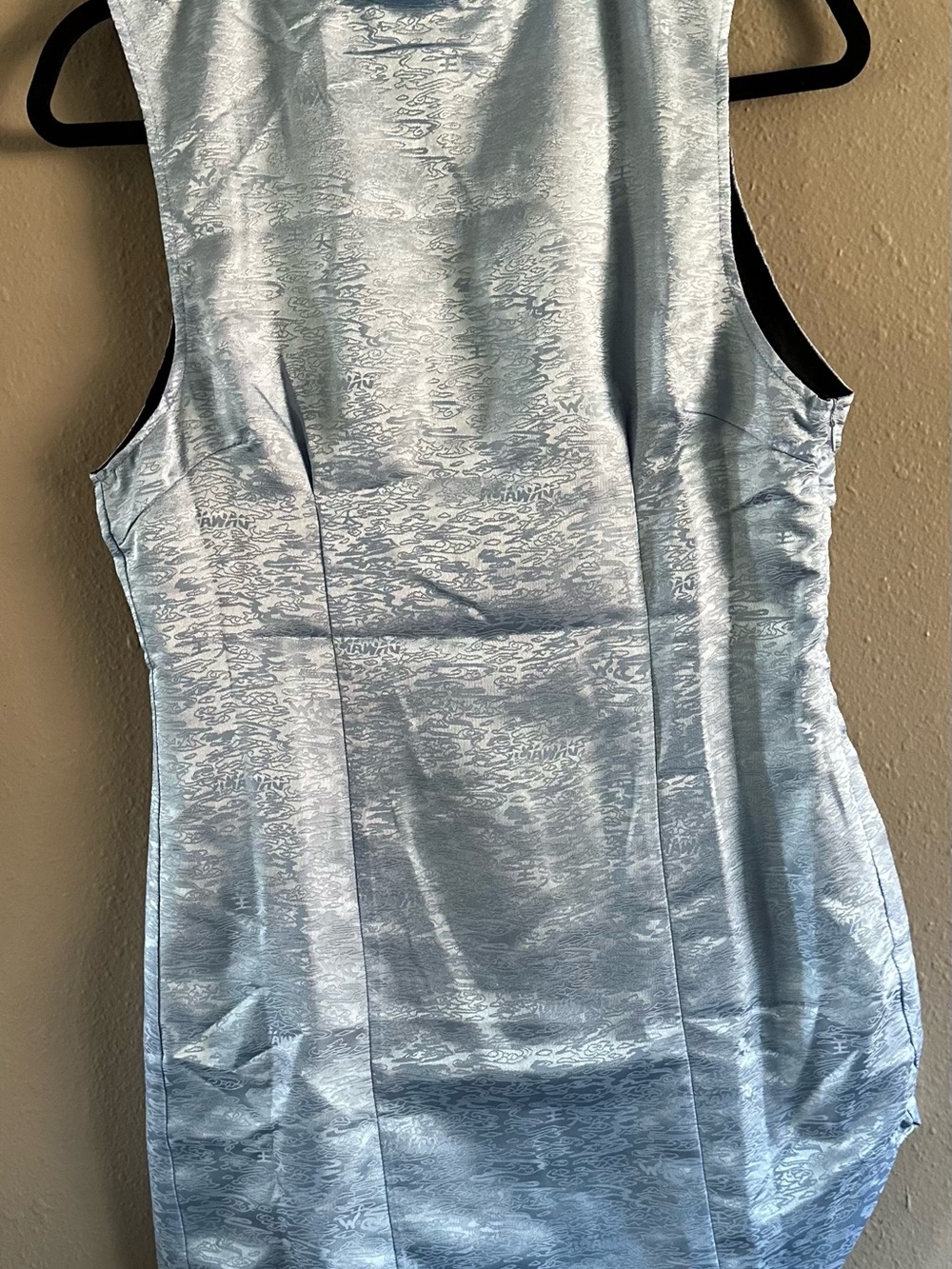 nwt DaWang New York Hua Sleeveless Brocade Mini Dress Cloud Moire L